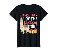 Stepmother of the Birthday Girl Llama Birthday Party T-Shirt