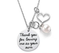 Stepmum Necklaces From Stepdaughter Thank You For Loving Me As Your Own Necklace Gifts For Step-mum Bonus Mum Gift Women Jewelry