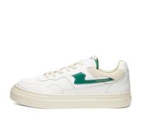 Stepney Workers Club Men's Pearl S-Strike Leather Sneaker White/Green