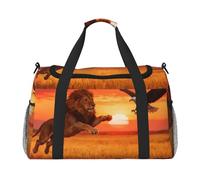 Steppe Lion Eagle Water-Resistant Travel Duffel Bag Compact Sports, Gym & Weekend Tote for Men & Women