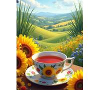 Steppe Tea Flower 30 Piece Jigsaw Puzzles for Adults, Fun jigsaw puzzles 30 pieces, Challenging Puzzle Perfect for Game Nights, Finished Puzzle Size is 25x20cm