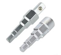 Stepped Radiator Spanner Set, 10/11/12.5/16/21mm Carbon Steel Wrenches for /2-Inch Ratchet Handle, Compatible with Radiator Valves, Nipples &