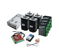 Stepper Motor 4Axis Nema23 1.2 2Nm 2.5 3N 3A Stepper Motor Kit + DM556P Drive + Debugger + 350W PSU Phase : 2(4 Axis 2.2Nm kit)