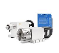 Stepper Motor, 4th Axis 3/4Jaw 100mm CNC Dividing Head/Rotation Axis/A Axis Kit NEMA34 86HS45N 4.5N.m