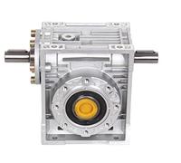 Stepper Motor, Worm Reducer NRV050-VS 14mm double input shaft ratio 5:1-100 :1 90 degree Speed Reducer(Ratio 60 to 1)