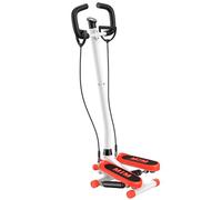 Stepper with Handlebar, Stair Stepper for Exercises & Leg Workout, LCD Monitor, Home Handrail Stepper, Super Quiet Space-Saving Home Cardio Machine with Resistance Bands (Orange)