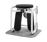 Stepper with Seat for Waist & Leg Toning, Home Gym Twist Stepping Machine with Pull Ropes and Mat, Black White, Mini Sport Stepper for Adults