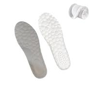 Steppers Comfort Boosting Massage Insoles - Revolutionary Orthopedic Design, 4D Memory Foam, Breathable Shock Absorption (Grey, 6-7)