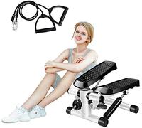 Steppers for Exercise, Mini Stepper Machine with Display and Resistance Bands for Home Workout, Up Down Swing Twist Step