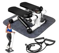 Steppers For Exercise, Portable Stair Stepper With Smart Counting Timer, 30lbs Loading Capacity, Drawstring + Floor Mat Included, Space Saving For Weight Loss Waist Twisting & Thinning Legs