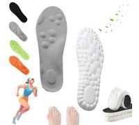Steppers Insoles, Steppers Comfort Boosting Massage Insoles for Men and Women, Memory Foam Insoles with Arch Support - Breathable and Shock-Absorbing (Gray, 45-46)