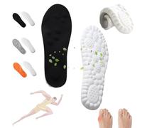Steppers Insoles, Steppers Comfort Boosting Massage Insoles, Memory Foam Insoles with Arch Support for Men and Women (Black, 43-44)