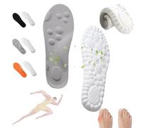 Steppers Insoles, Steppers Comfort Boosting Massage Insoles, Memory Foam Insoles with Arch Support for Men and Women (Gray, 39-40)