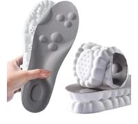 Steppers Insoles, Steppers Comfort Massage Insole, 4D Cloud Technology Memory Foam Comfy Insole, Plantar Fasciitis Arch Support Orthopedic Insoles for Men and Women Workboot(Medium EU41-42 UK7.5-8.5)