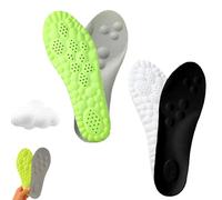 Steppers Soles Insoles for Men and Women, 4D Cloud Massage Shoe Insoles, Breathable Memory Foam Insoles with Arch Support (Mix E, 43-44)