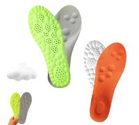 Steppers Soles Insoles for Men and Women, 4D Cloud Massage Shoe Insoles, Breathable Memory Foam Insoles with Arch Support (Mix D, 37-38)