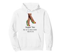 Steppin Into Black History Month Stylish Afro Pride Design Pullover Hoodie