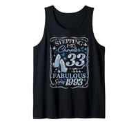 Stepping Into 33 Fabulous Since 1993 33rd Birthday Women Tank Top
