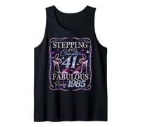 Stepping Into 41 Fabulous Since 1985 41st Birthday Women Tank Top