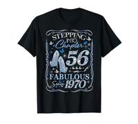 Stepping Into 56 Fabulous Since 1970 56th Birthday Women T-Shirt
