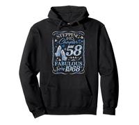 Stepping Into 58 Fabulous Since 1968 58th Birthday Women Pullover Hoodie