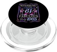 Stepping Into 61 Fabulous Since 1965 61st Birthday Women PopSockets PopGrip for MagSafe