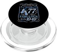 Stepping Into 77 Fabulous Since 1949 77th Birthday Women PopSockets PopGrip for MagSafe