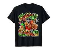 Stepping Into Juneteenth Afro Woman Black Girls Sneakers Men T-Shirt