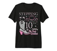 Stepping Into My 10th Birthday with My Boots On The Ground Premium T-Shirt