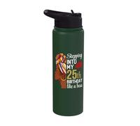 Stepping Into My 25th Birthday Like A Boss Birthday Queen Stainless Steel Insulated Water Bottle