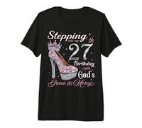 Stepping Into My 27th Birthday with God's Grace & Mercy Premium T-Shirt