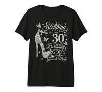 Stepping Into My 30th Birthday with God's Grace & Mercy Premium T-Shirt