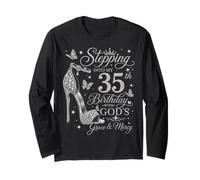 Stepping Into My 35th Birthday with God's Grace & Mercy Long Sleeve T-Shirt