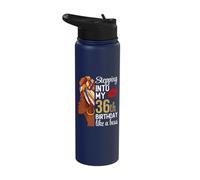 Stepping Into My 36th Birthday Like A Boss Birthday Queen Stainless Steel Insulated Water Bottle