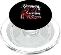 Stepping Into My 41st Birthday Like A Queen High Heels Girl PopSockets PopGrip for MagSafe