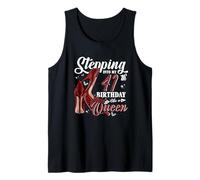 Stepping Into My 41st Birthday Like A Queen High Heels Girl Tank Top