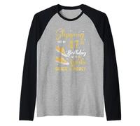 Stepping Into My 47Th Birthday with Gods Grace and Mercy Raglan Baseball Tee