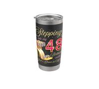 Stepping Into My 48th Birthday with God's Grace & Mercy Stainless Steel Insulated Tumbler