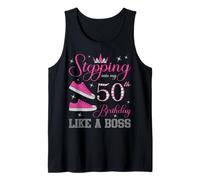 Stepping Into My 50th Birthday Like a Boss 50 Years Old Tank Top