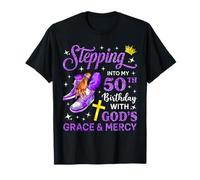 Stepping Into My 50th Birthday Queen Sneakers Girl Woman T-Shirt