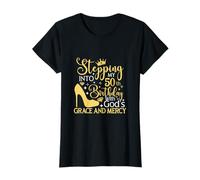 Stepping Into My 50th Birthday With Gods Grace And Mercy T-Shirt