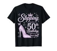Stepping Into My 50th Birthday with God's Grace & Mercy T-Shirt