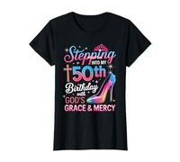 Stepping Into My 50th Birthday Women 50 Years Old Bday T-Shirt