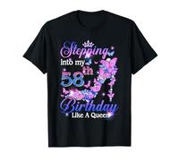 Stepping Into My 58th Birthday Gifts 58 Year Old High Heels T-Shirt