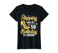 Stepping Into My 58th Birthday Shirt Women 58 Year Old Bday T-Shirt