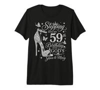 Stepping Into My 59th Birthday with God's Grace & Mercy Premium T-Shirt