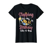 Stepping Into My 61th Birthday Like A Boss Happy to Me T-Shirt