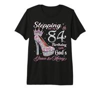 Stepping Into My 84th Birthday with God's Grace & Mercy Premium T-Shirt