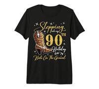 Stepping Into My 90th Birthday with My Boots On The Ground Premium T-Shirt