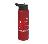 Stepping into My August Birthday with God's Grace and Mercy Stainless Steel Insulated Water Bottle